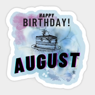 Birthday August #8 Sticker